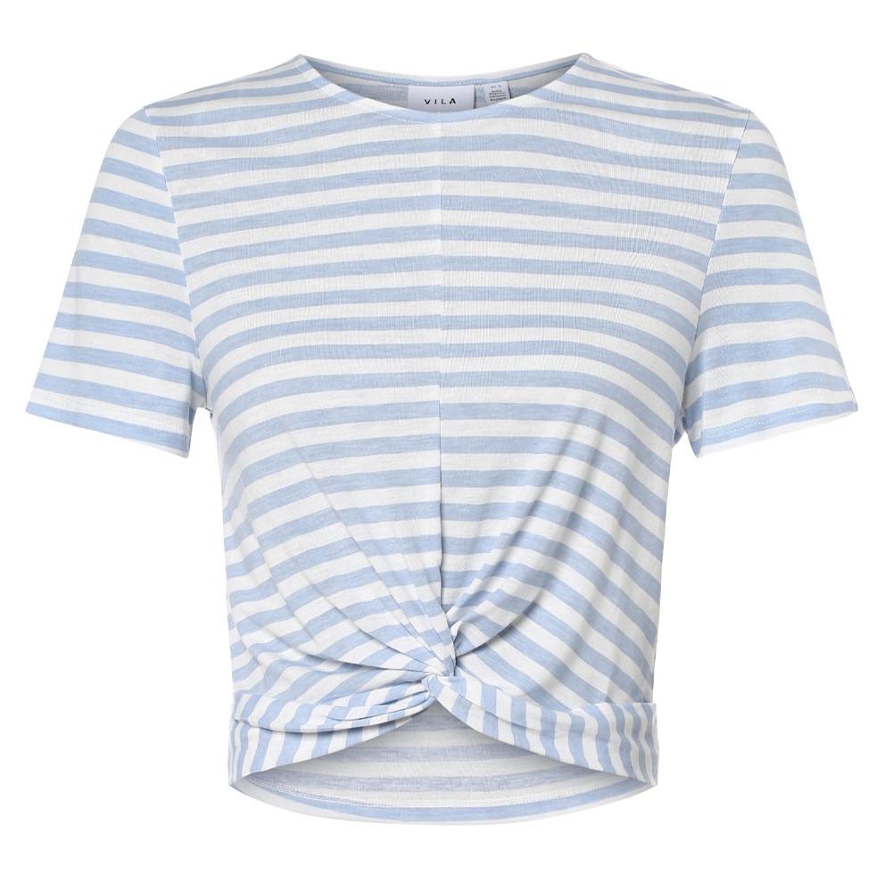 Vila T-shirt Bleu/Blanc à Rayures Femme Vila Vimooney