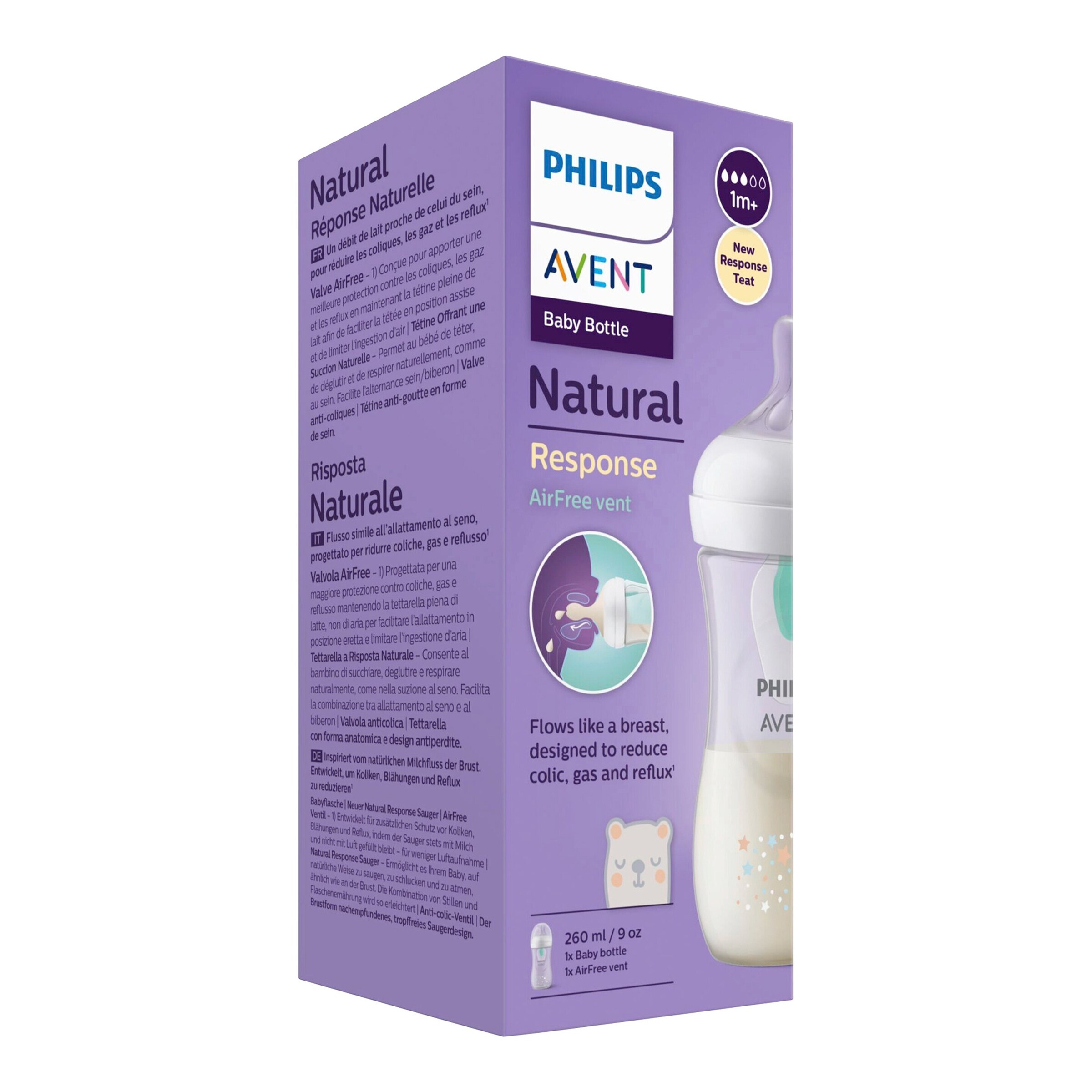 Philips Avent Babyflasche Natural Response, AirFree, 260ml, ab 1M