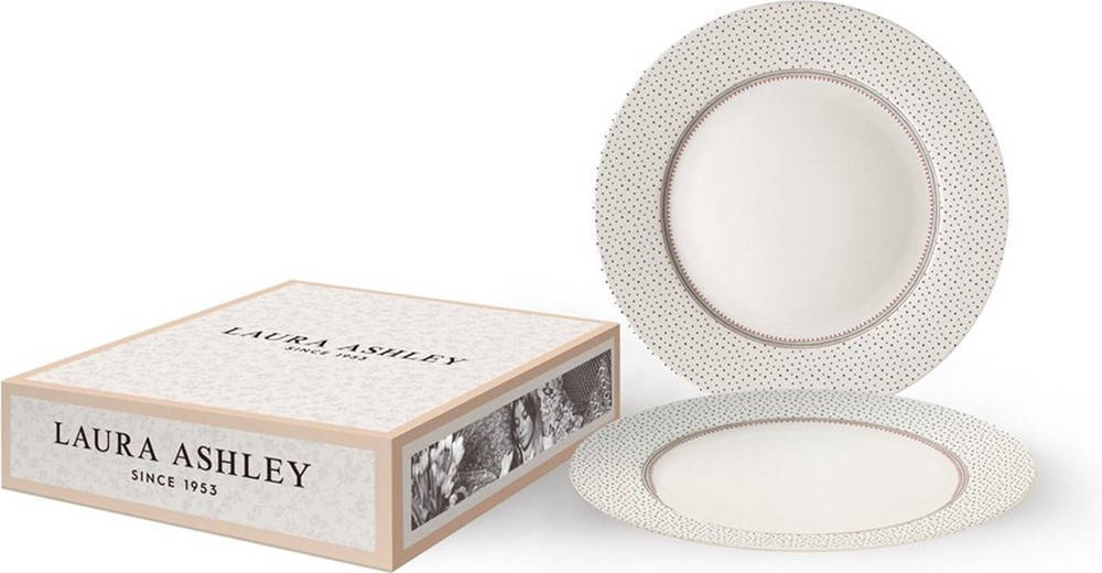 Laura Ashley Set van 2 gebaksborden 20cm in giftbox Wild Clematis Collectables
