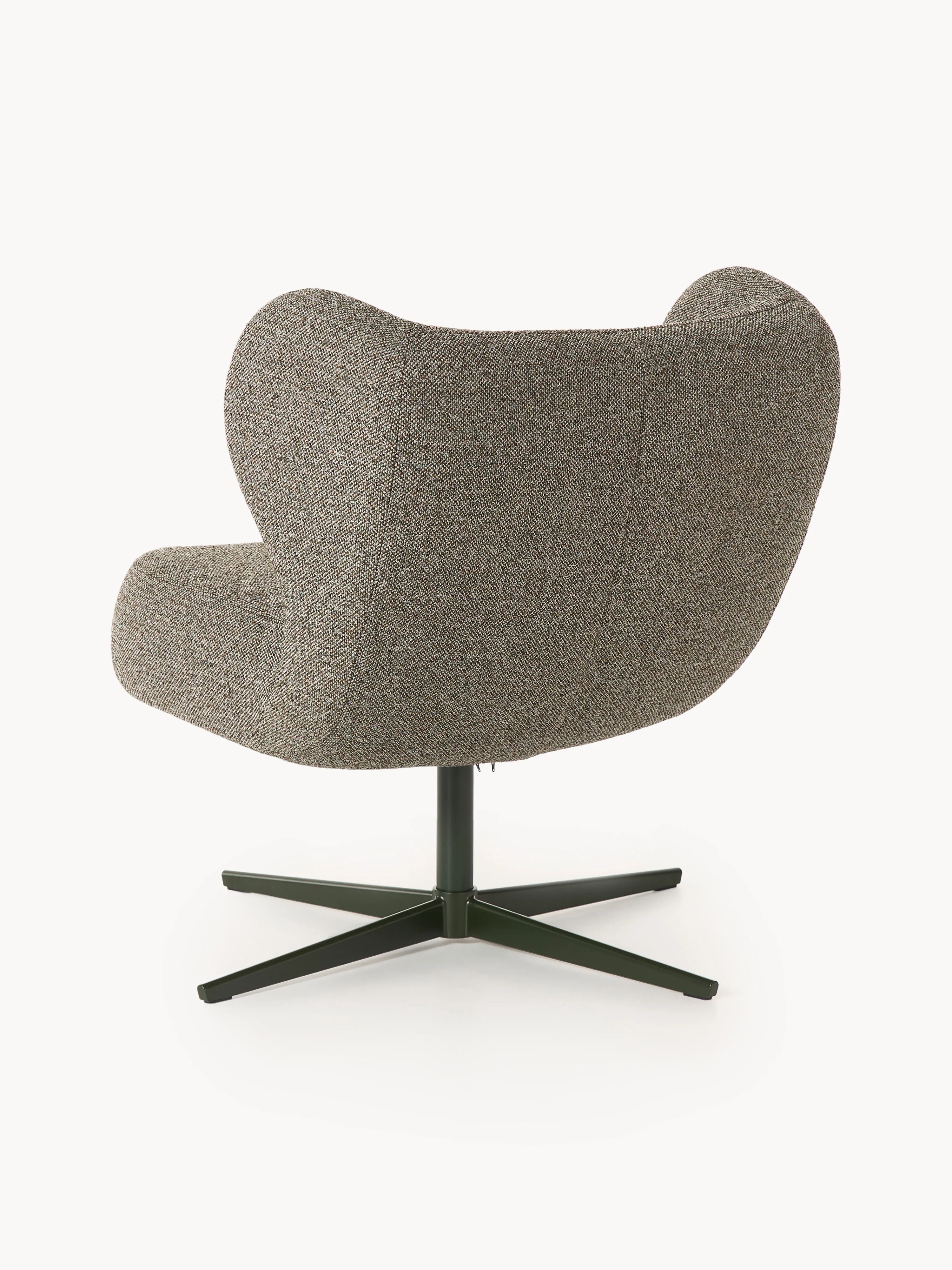 Bouclé draaibare loungefauteuil Ines