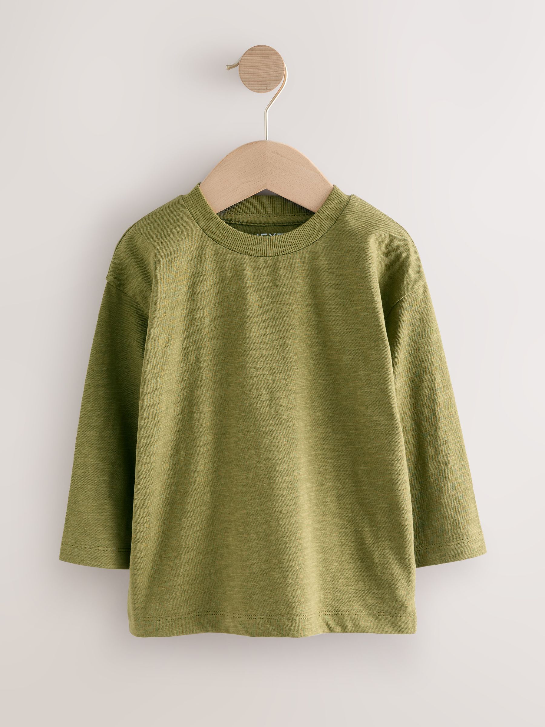 Geel/groen - Set van 5 T-shirts met lange mouwen (3 mnd-7 jr)