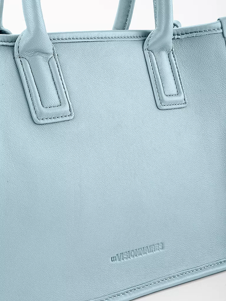 LES VISIONNAIRES Ledertasche - Tote Bag LENA SILKY Medium  hellblau
