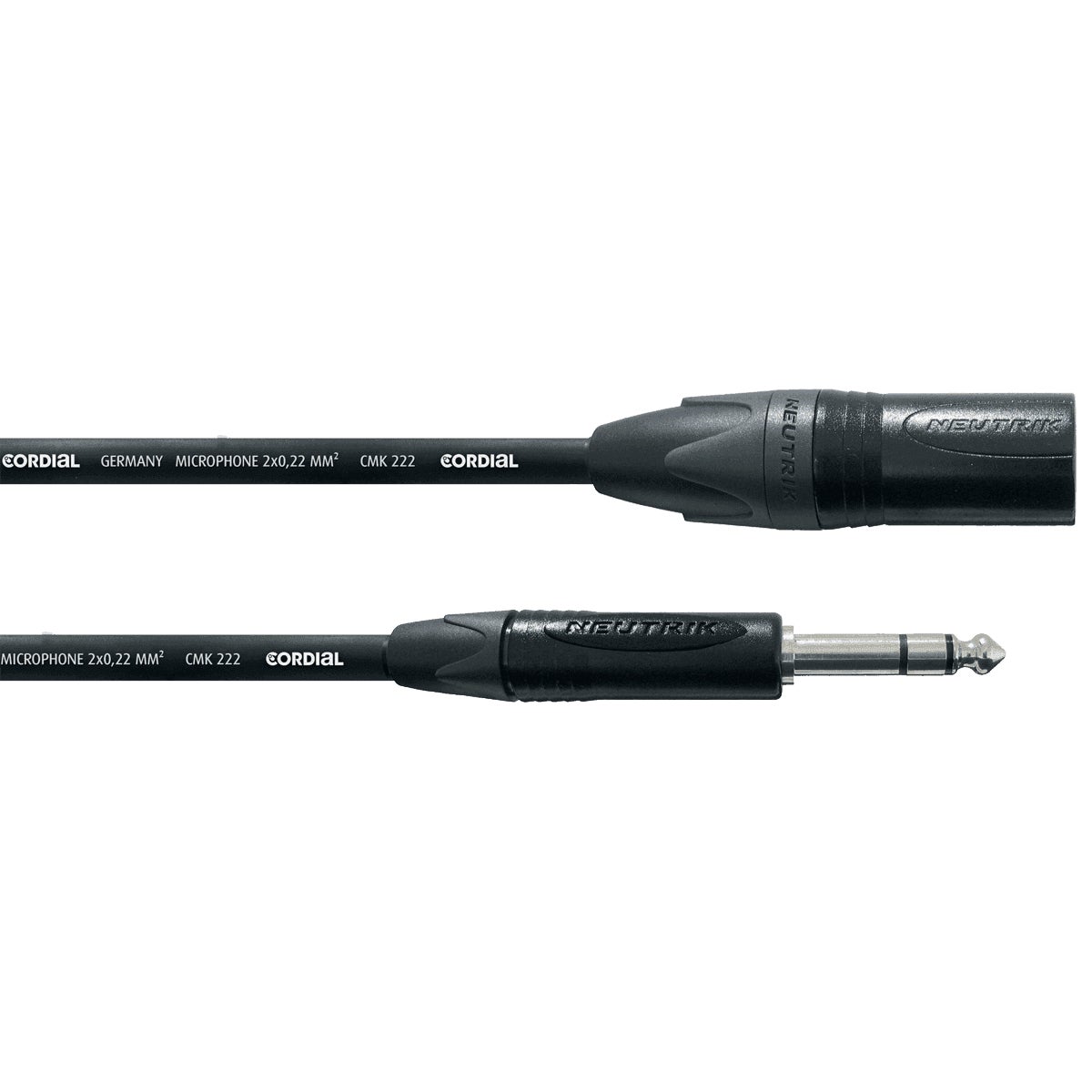 Cordial CPM2.5MV Peak kabel XLR male - jack 6.3mm male TRS 2.5m