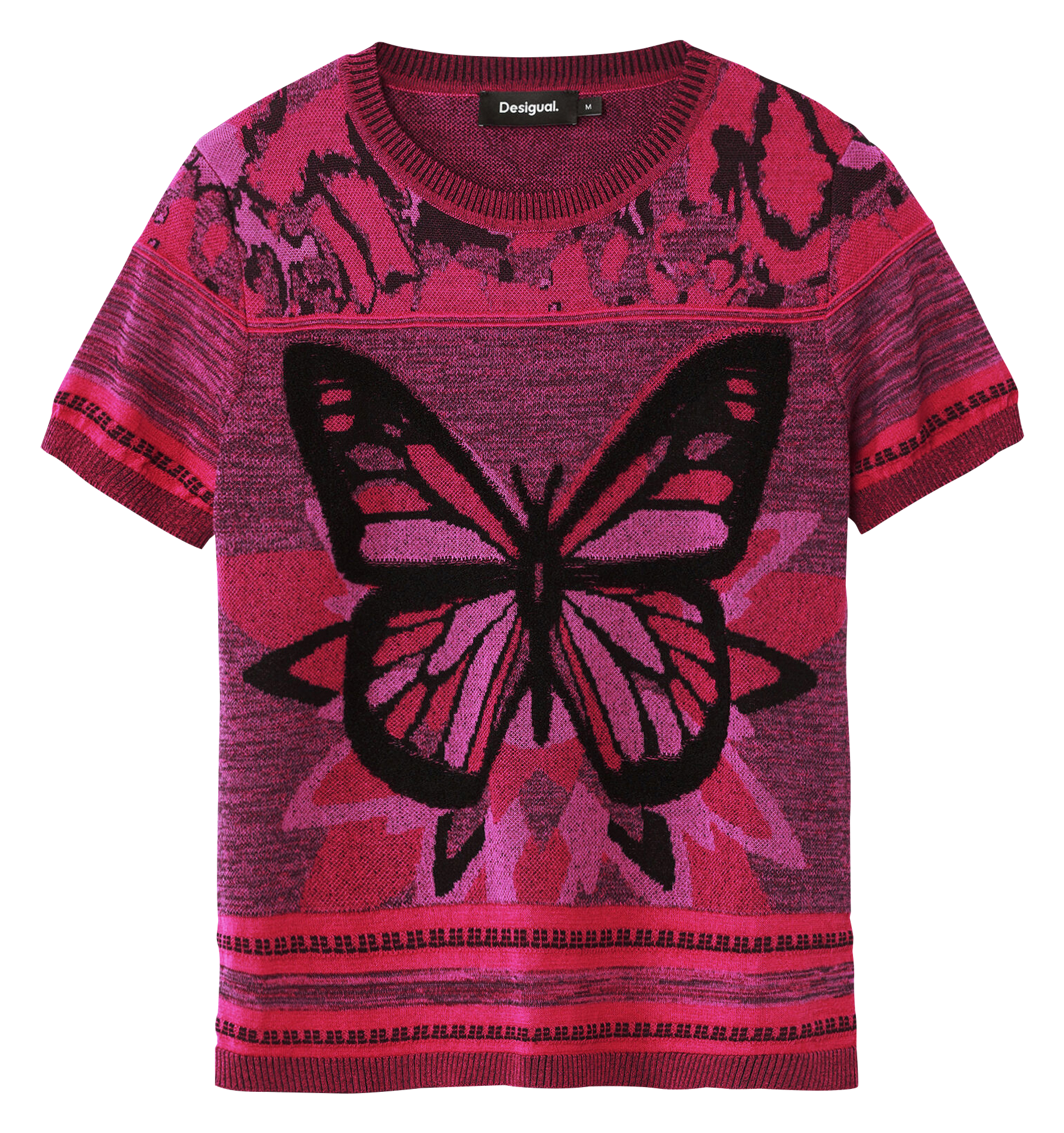 Tee-shirt en maille papillon | Rouge