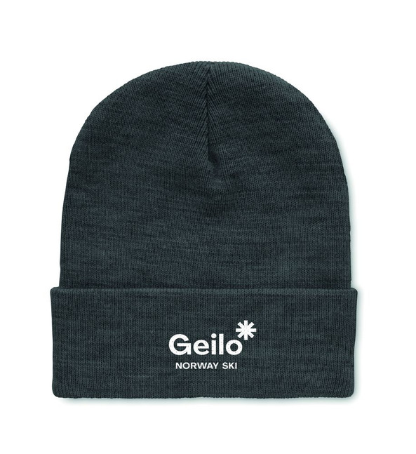 GiftRetail MO9965 - POLO RPET Bonnet en RPET avec revers