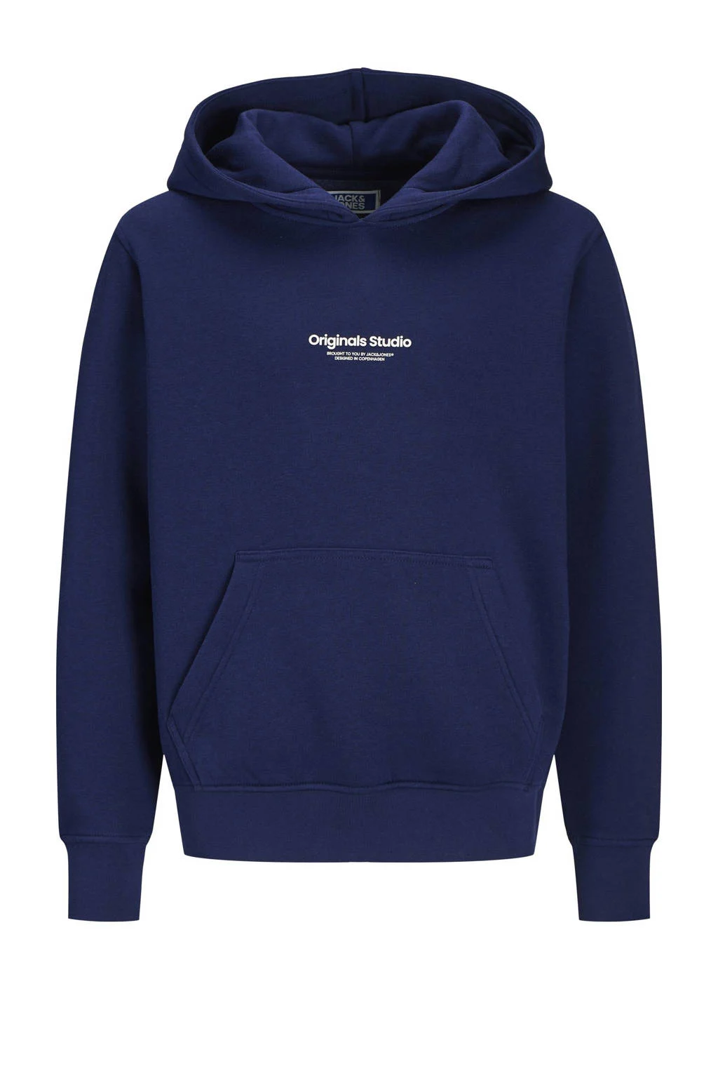 JACK & JONES hoodie JORVESTERBRO met tekst donkerblauw