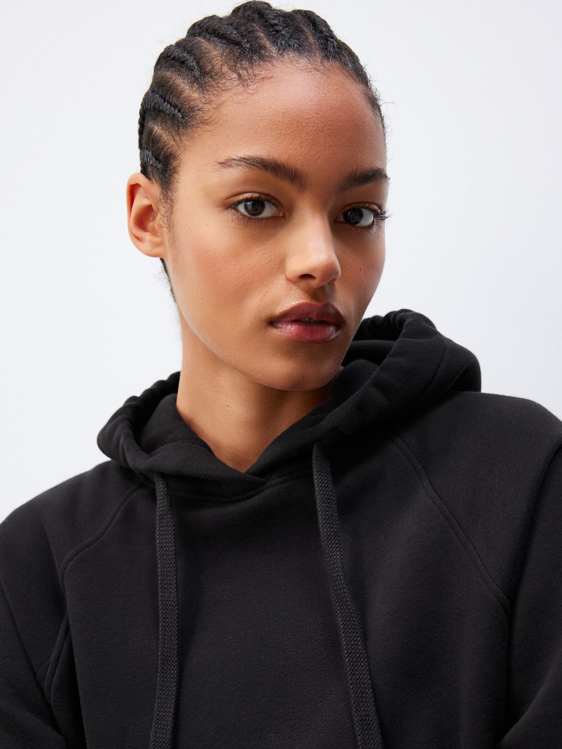 Zwart - Lange pullover-sporthoody