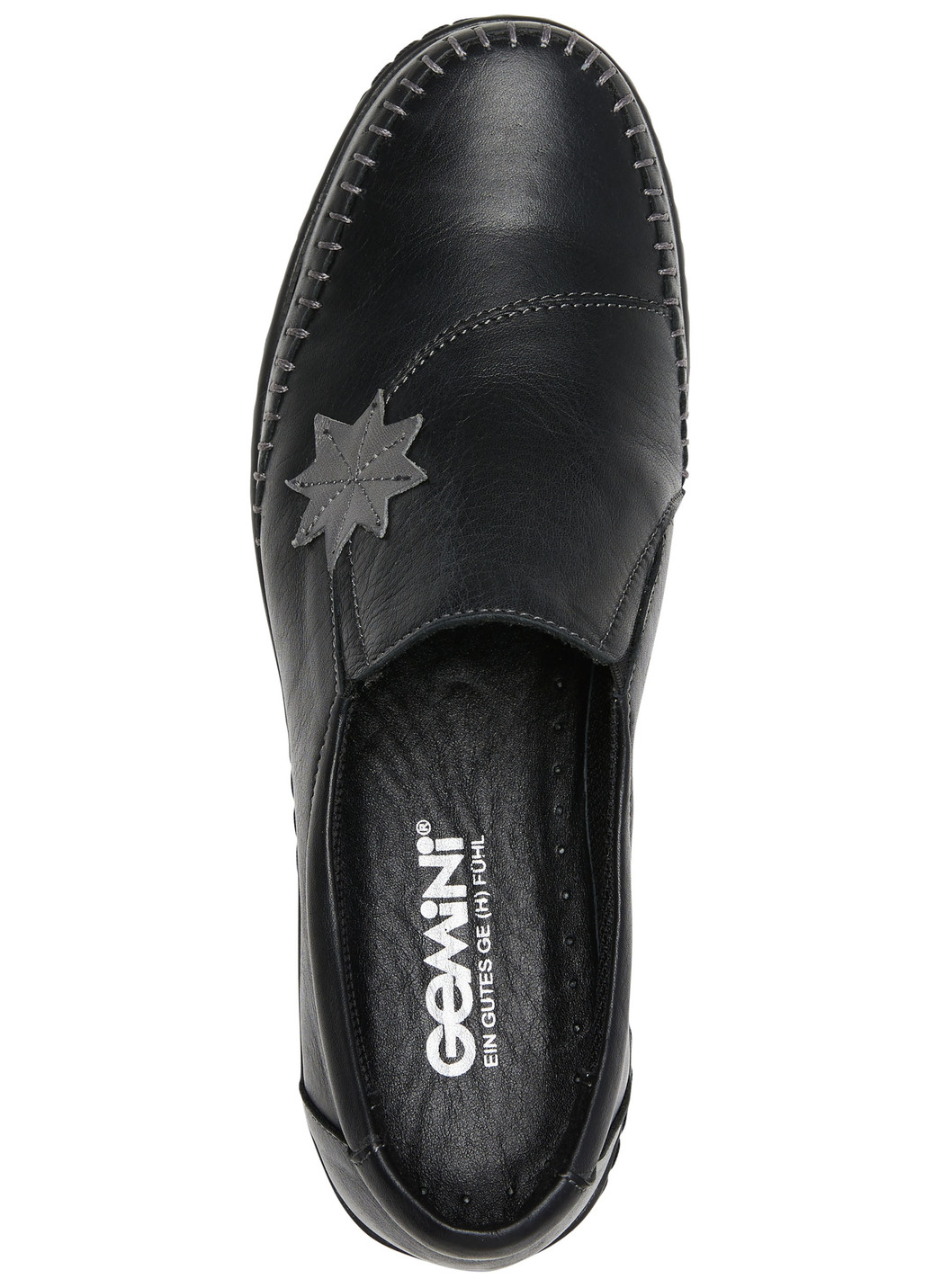 Gemini Slipper mit Leder-Applikation