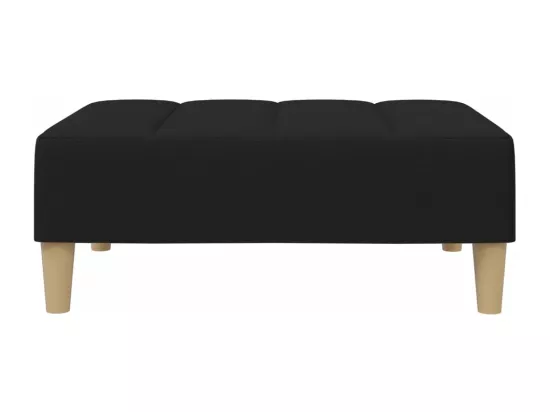 Repose-pied noir 77x55x31 cm tissu