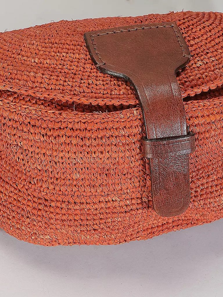 IBELIV Strohtasche - Mini Bag TIAKO orange