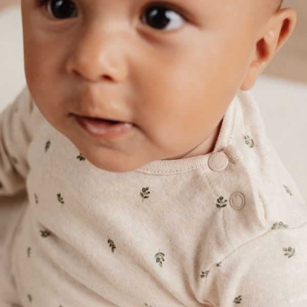 Little Dutch Newborn NOOS Little Farm - T-shirt lange mouw maat 50 - Green leaves