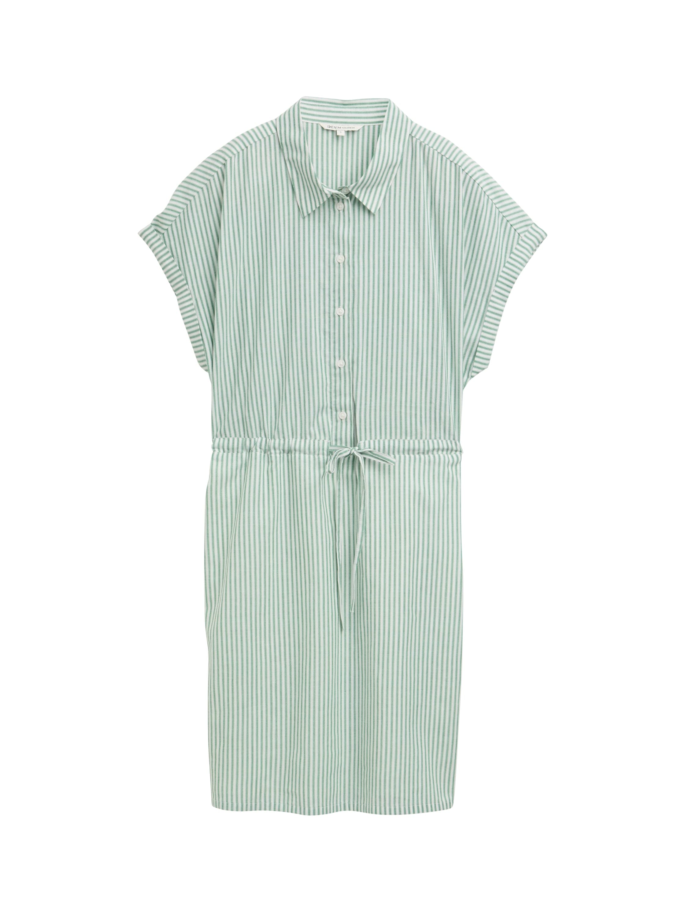 TOM TAILOR Denim Hemdblusenkleid Sommerkleid im Streifendessin