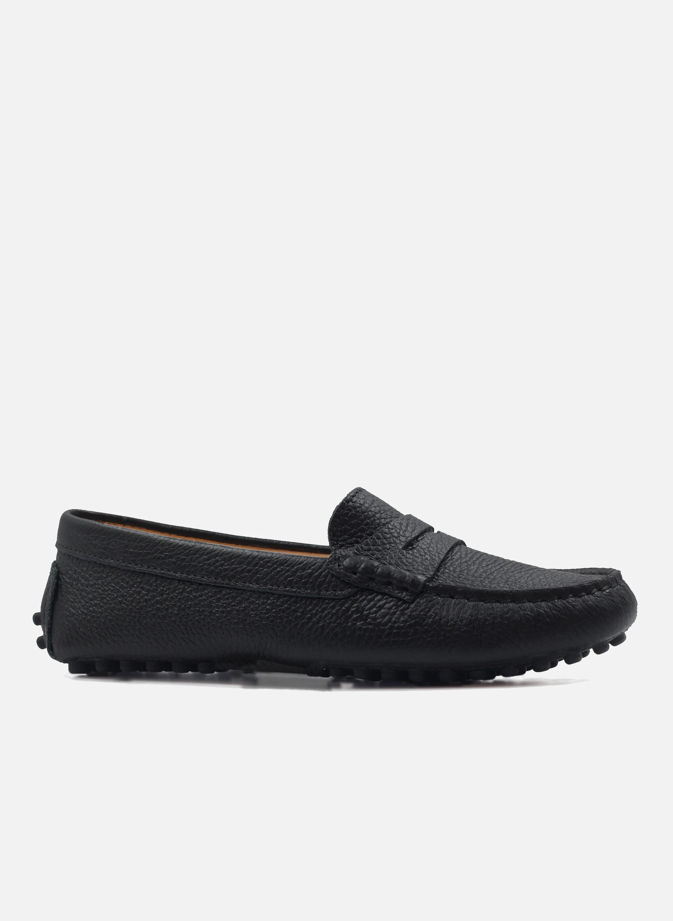 Mocassins femme cuir grainé | Noir