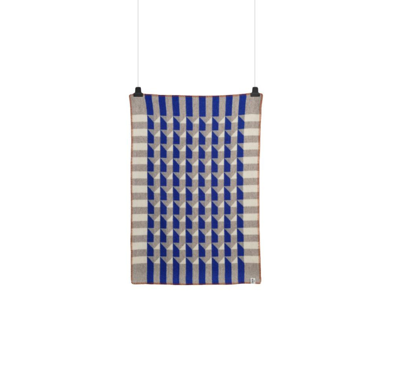 Røros Tweed Kvam plaid 135x200 Blue