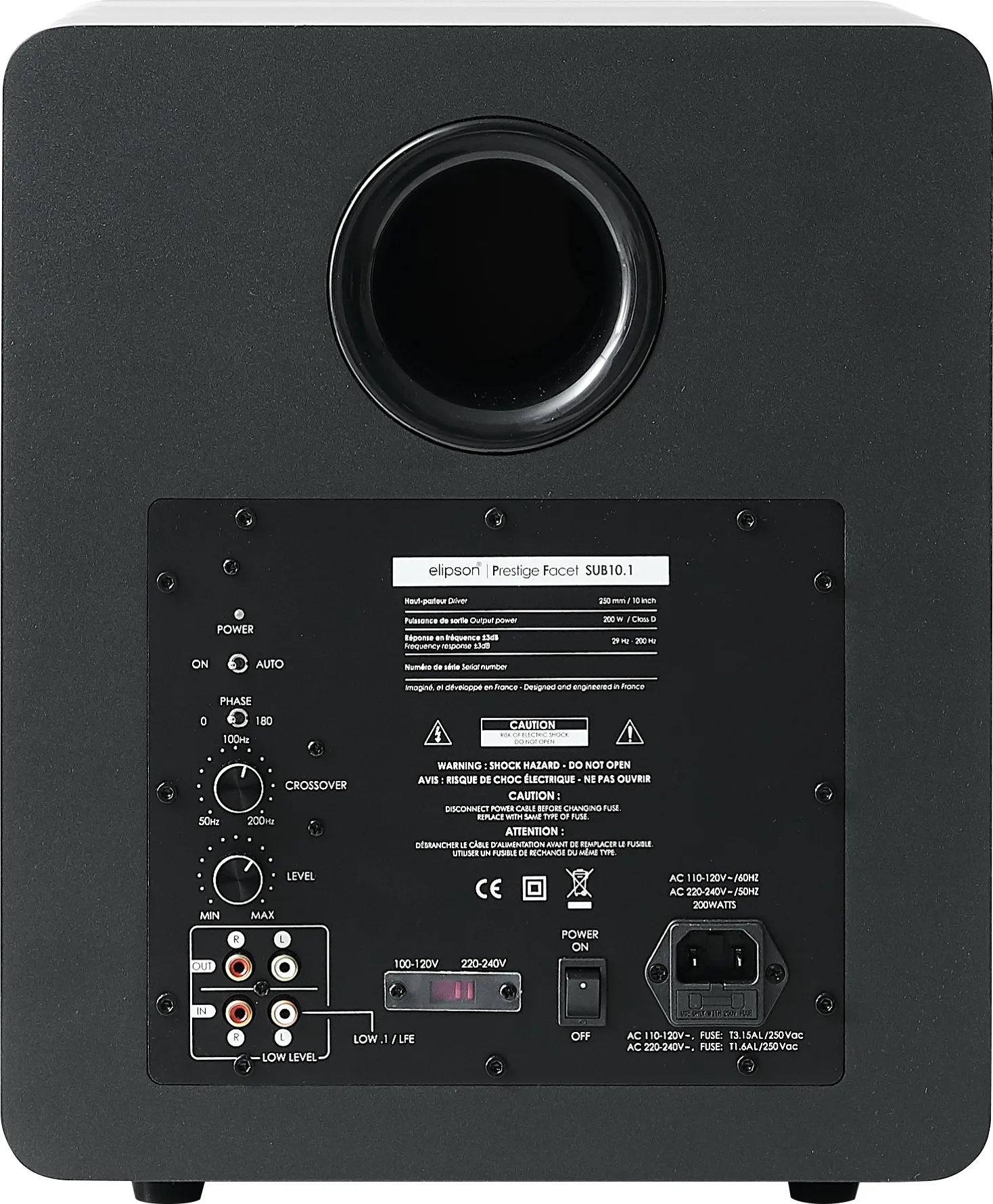 Elipson Prestige Subwoofer 10.1 Caissons de basses