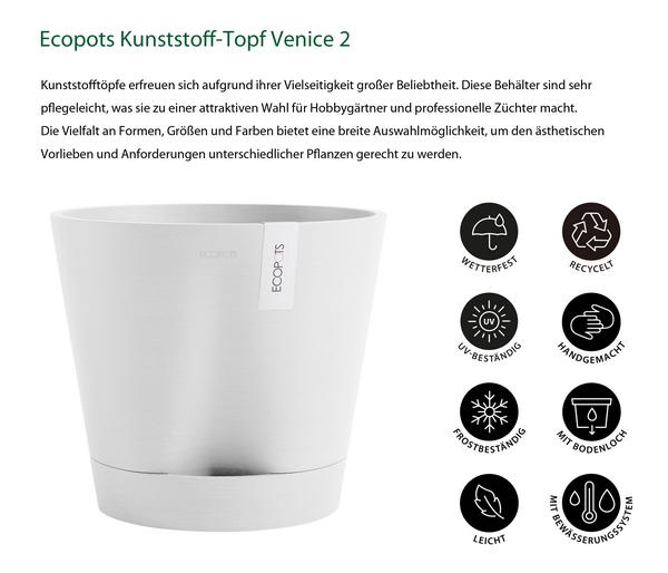 Ecopots Kunststoff-Topf Venice 2, rund
