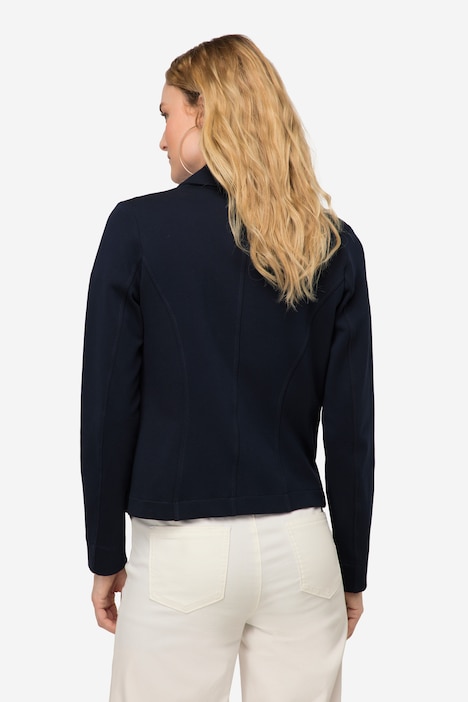 Biker-Jacke, Sweat, Revers, Zipper, Langarm