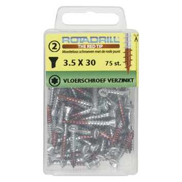 ROTADRILL vloerschroef platkop verzinkt 5,0x30 mm (75 stuks)