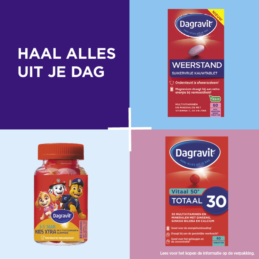 Dagravit Weerstand Suikervrij (60 kauwtabletten)