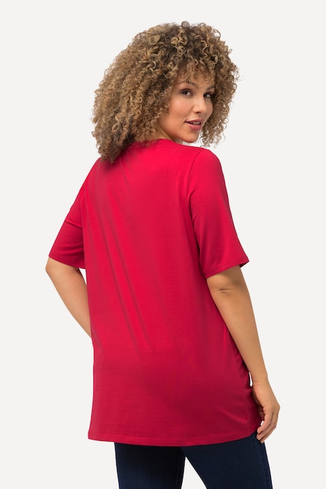 T-Shirt, A-Linie, V-Ausschnitt, Halbarm