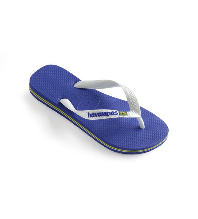 Havaianas Brasil Logo Marine Blue Slippers