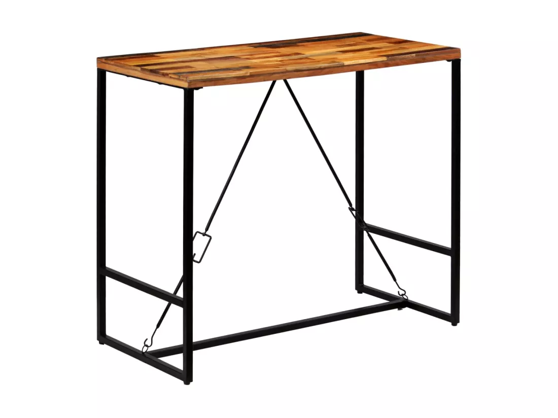 Table de bar Bois recyclé solide 120 x 60 x 106 cm