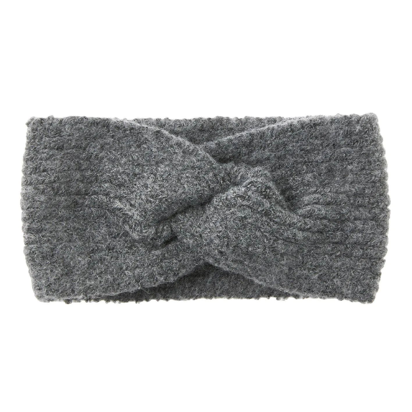 Stirnband Melange mit Knoten, dunkelgrau