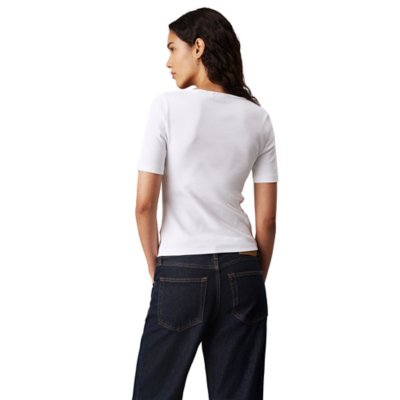 Tee-shirt à manches courtes femme Wovenlabel CALVIN KLEIN