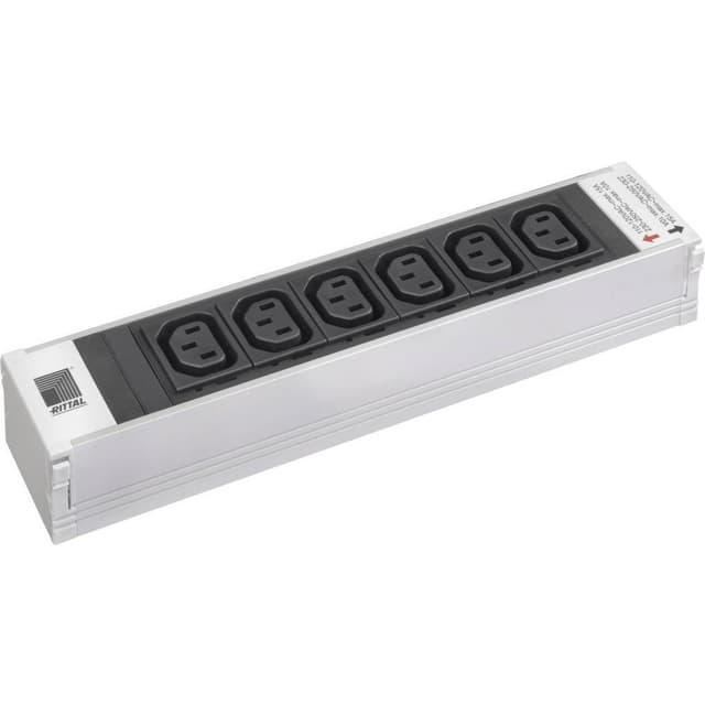 Rittal 7856.080 19 tommer Netværksskab-strømskinne IEC-stikdåse C13 10 A