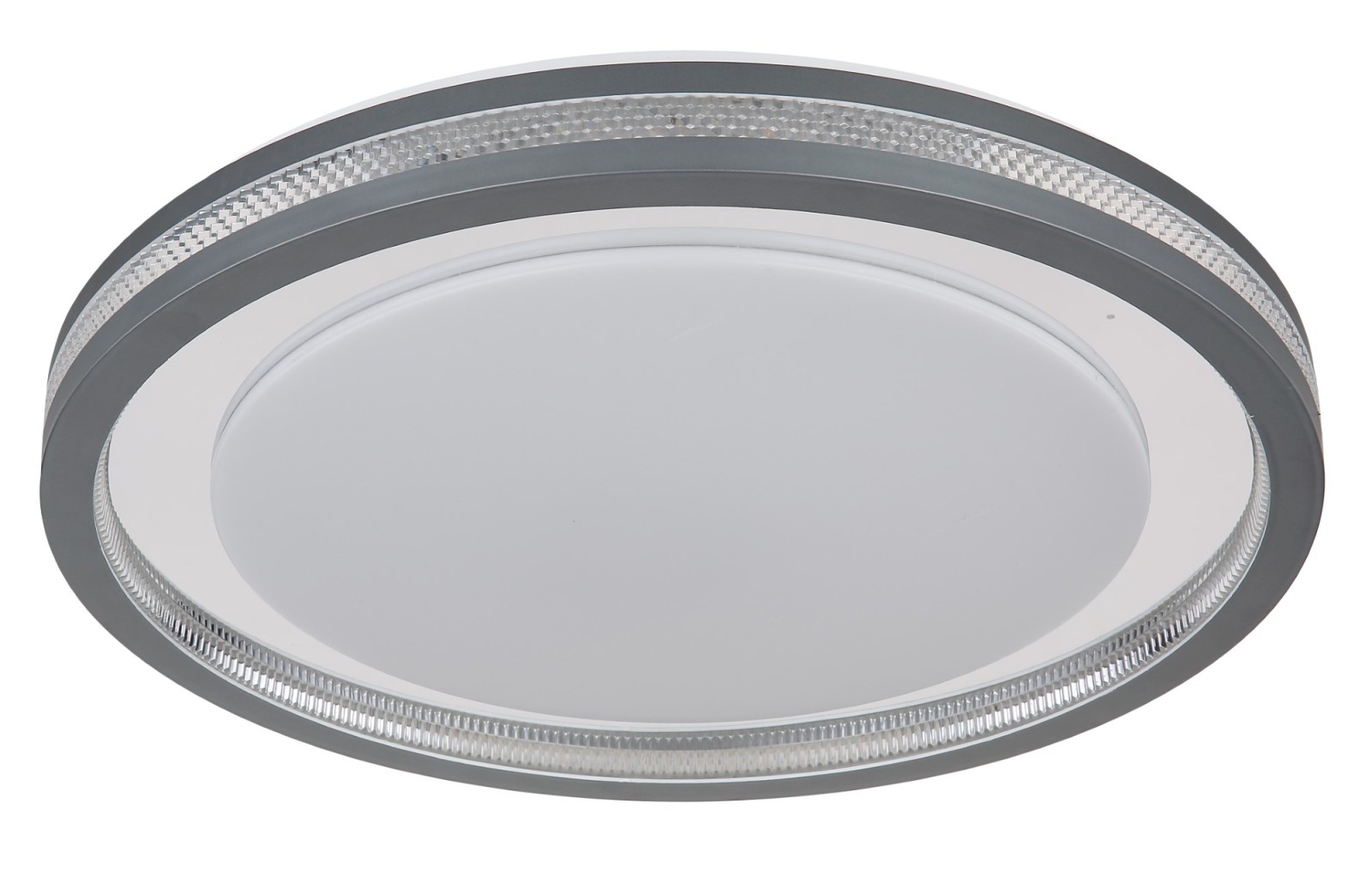 LED-Deckenleuchte - weiß-grau-opal - Kristalleffekt - Ø 47,8 cm