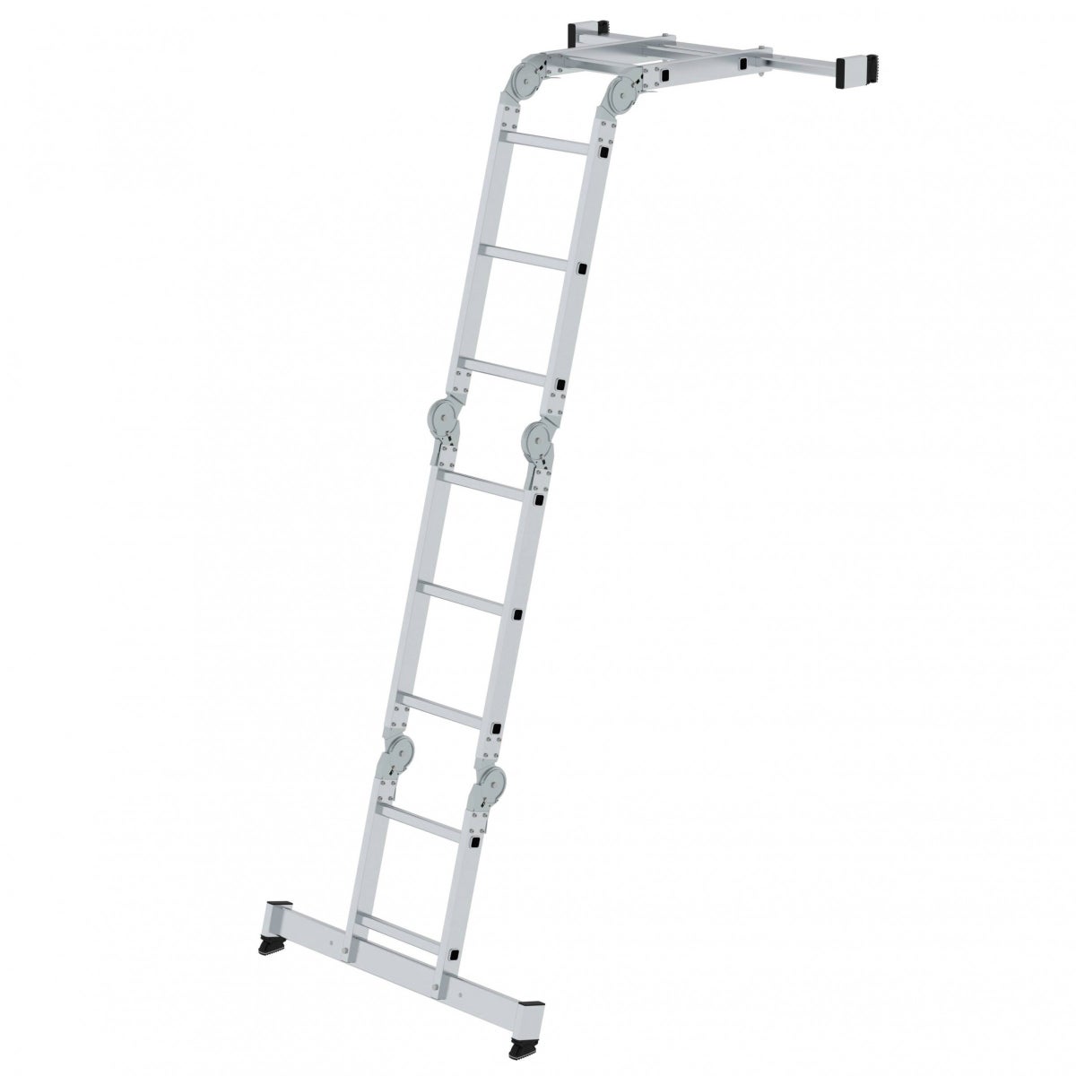 MUNK multifunctionele ladder met Nivello® dwarsbalk 2x3 + 2x4 sporten