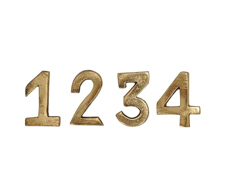 COCON Kerzenpin Zahlen 4 Stück, Gold Dekoratives Element für Ihre Kerzen