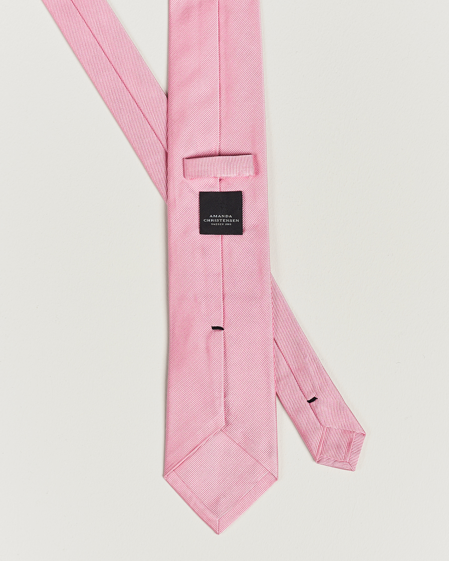 Amanda Christensen Plain Classic Tie 8 cm Pink