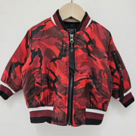 Mini camo bomber - rood