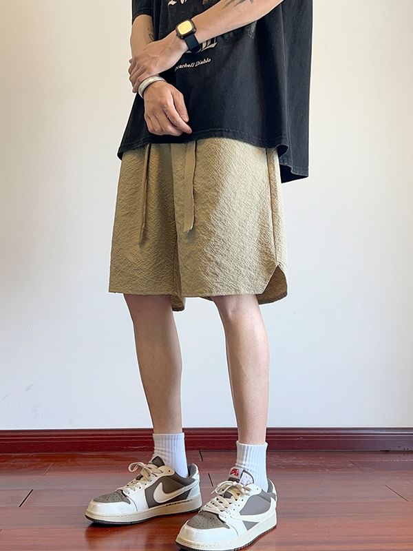 Obikan - Mid Rise Plain Shorts