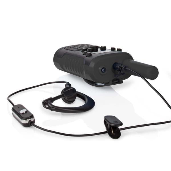Nedis Walkie-Talkie Set | 2 håndsett | Opp til 6 km | Frekvens kanal: 8 | PTT / VOX | Opp til 3 timer | Hodetelefonutgang | 2 Hodesett | Sort