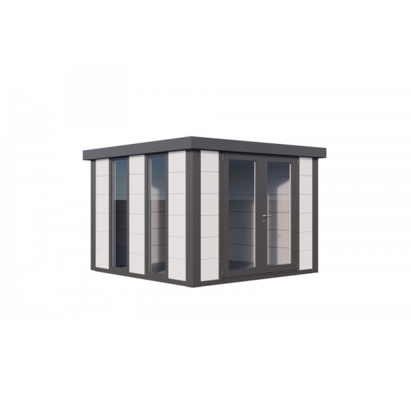 Telluria Abrigo de Jardim Metálico NH8 Iluminado Branco 298 x 298 Aço Galvanizado
