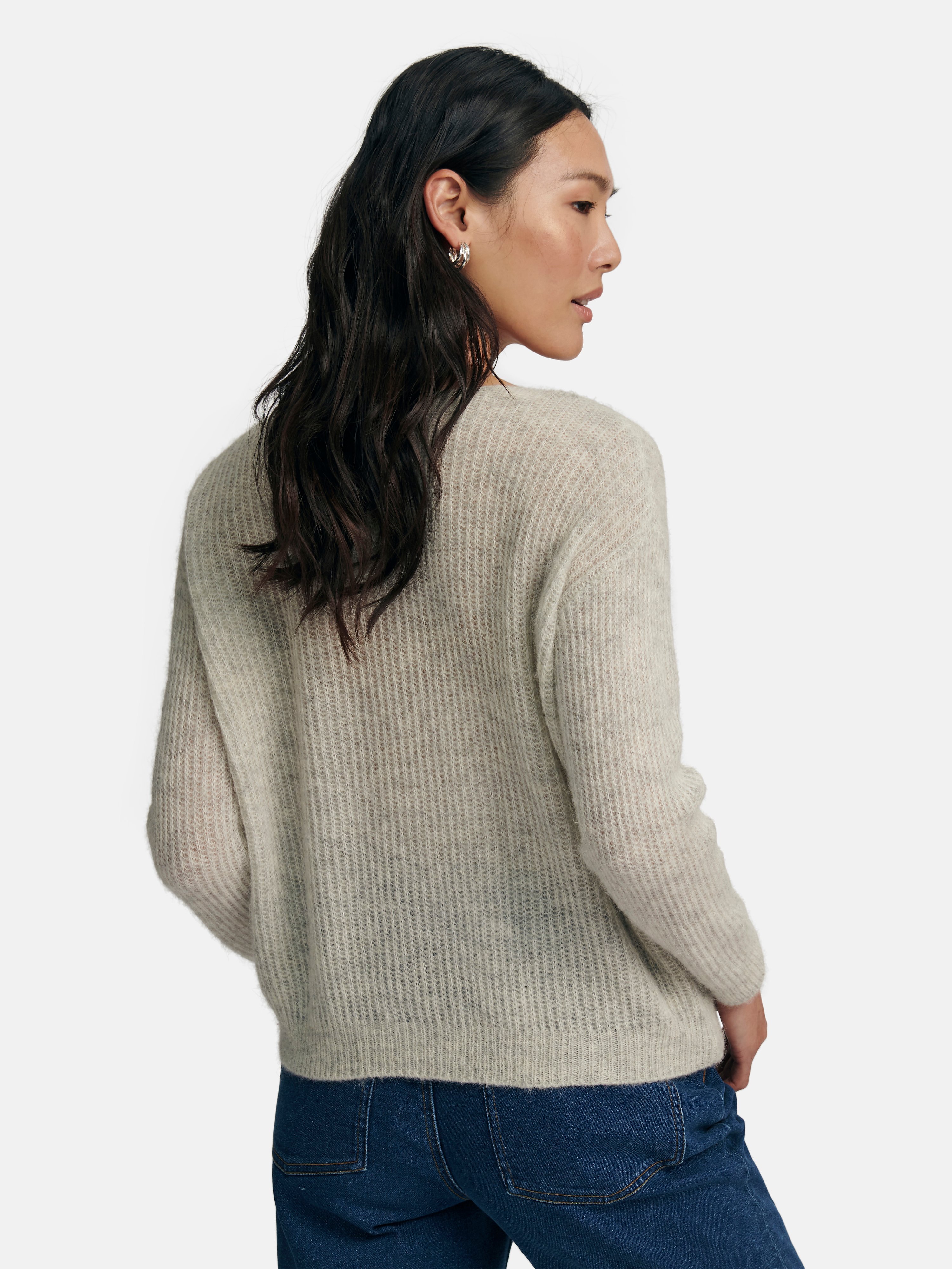 Pullover mit U-Boot-­Ausschnitt