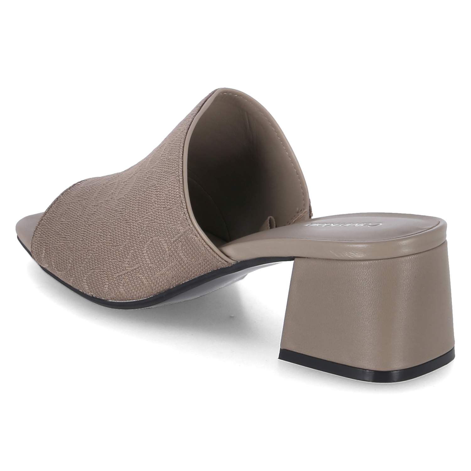 Calvin Klein Pantoletten HEEL MULE 45 MONO - 4 - taupe