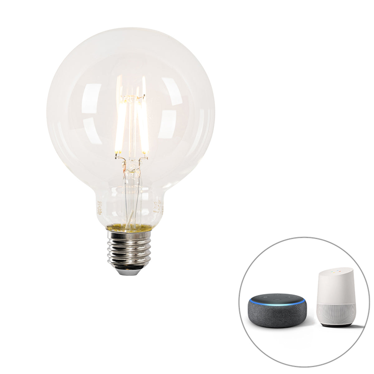 LUEDD Smart E27 LED lamp G95 4,5W 470 lm 1800-4000K