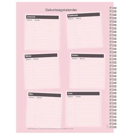 FLVG Lehrerinnenkalender Sonderedition Blume bunt, A4, 2024/2025