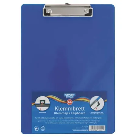Stylex Klemmbrett DIN A4, transparent blau