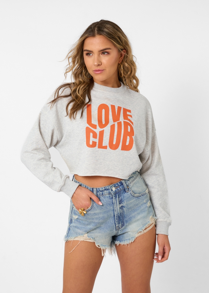 Love club sweater grijs