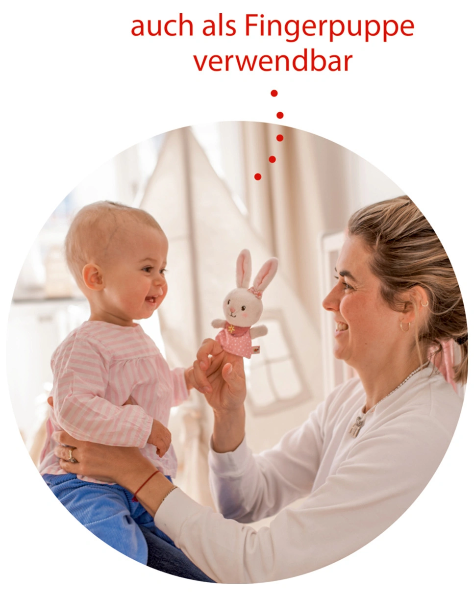 Greifling BABYGLÜCK - HÄSCHEN in rosa
