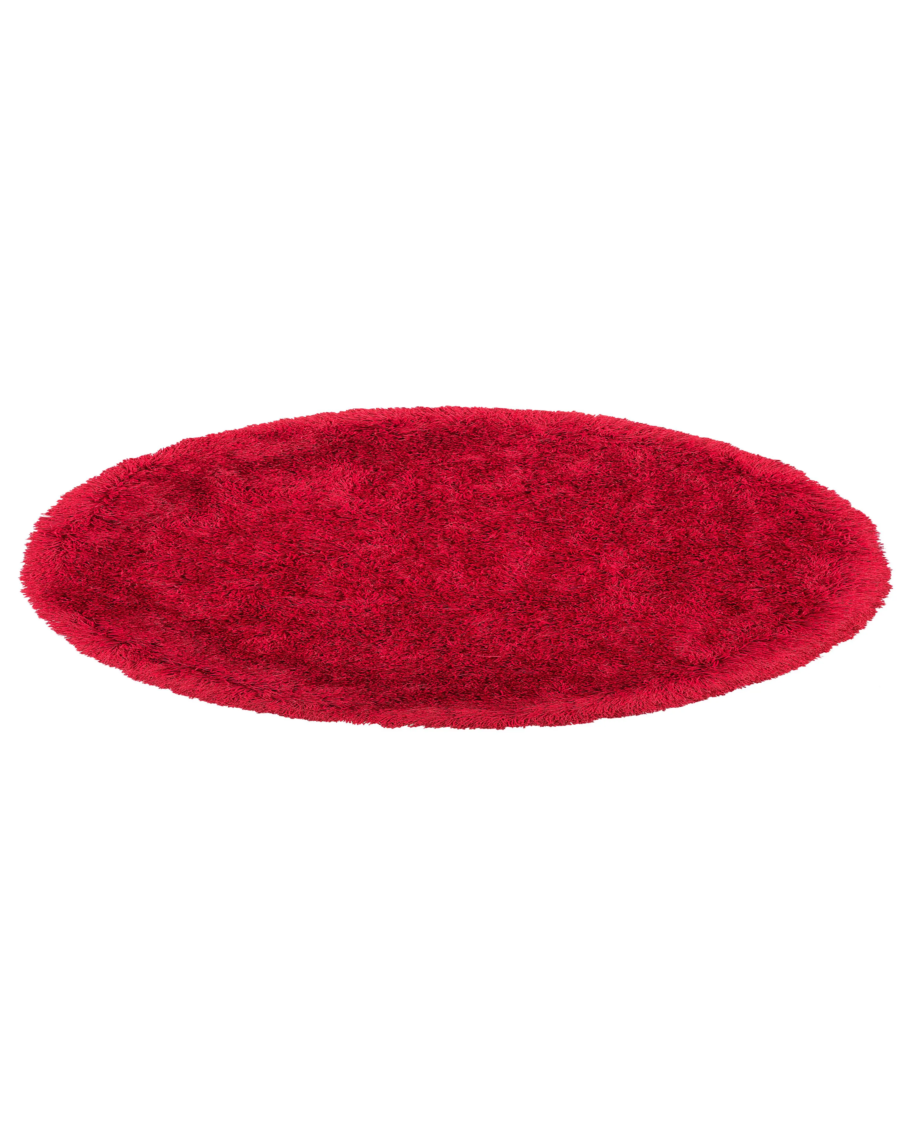 Hoogpoligvloerkleed CIDE Rood ø 140 cm