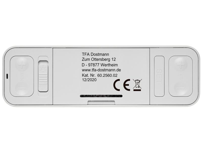 TFA Dostmann Funkwecker Twist Weiss Digitalwecker mit polarisierendem, blendungsarmem Display