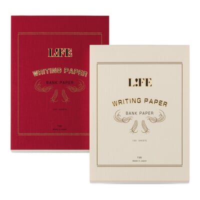Schreibblock Bank Paper, Roter Umschlag