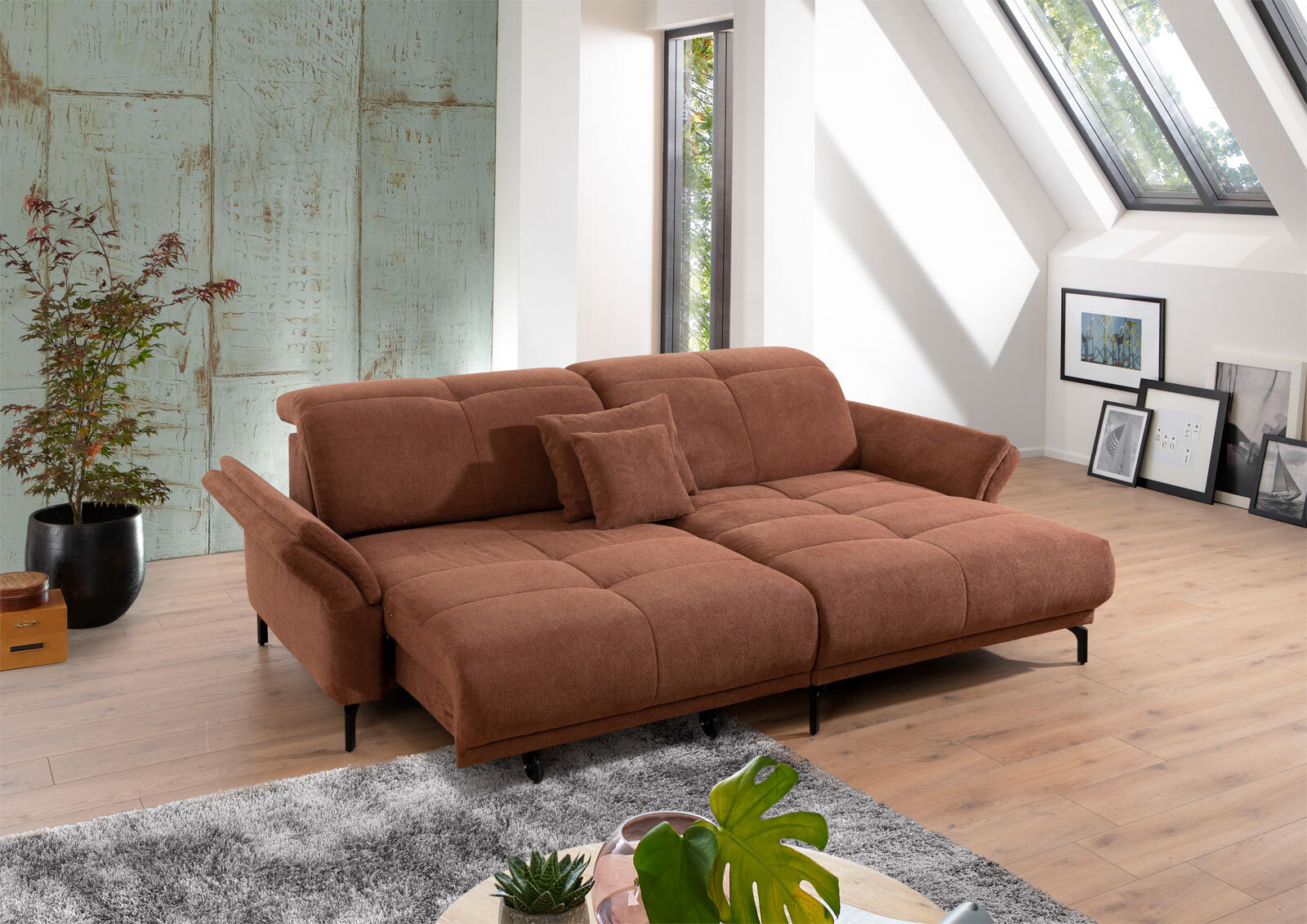 CASAVANTI Ecksofa PORTO kupfer