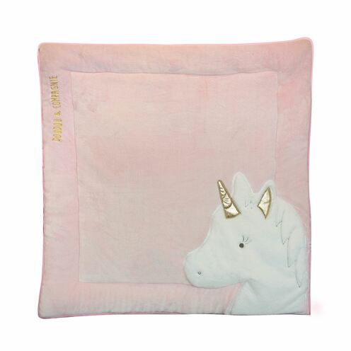Tapis de parc 100x100 cm Tapidou Licorne - DOUDOU ET COMPAGNIE