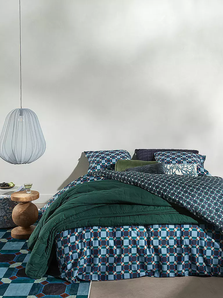ESSENZA Bettwäsche Garnitur TAEDES 70x90cm/140x200cm Nightblue dunkelblau